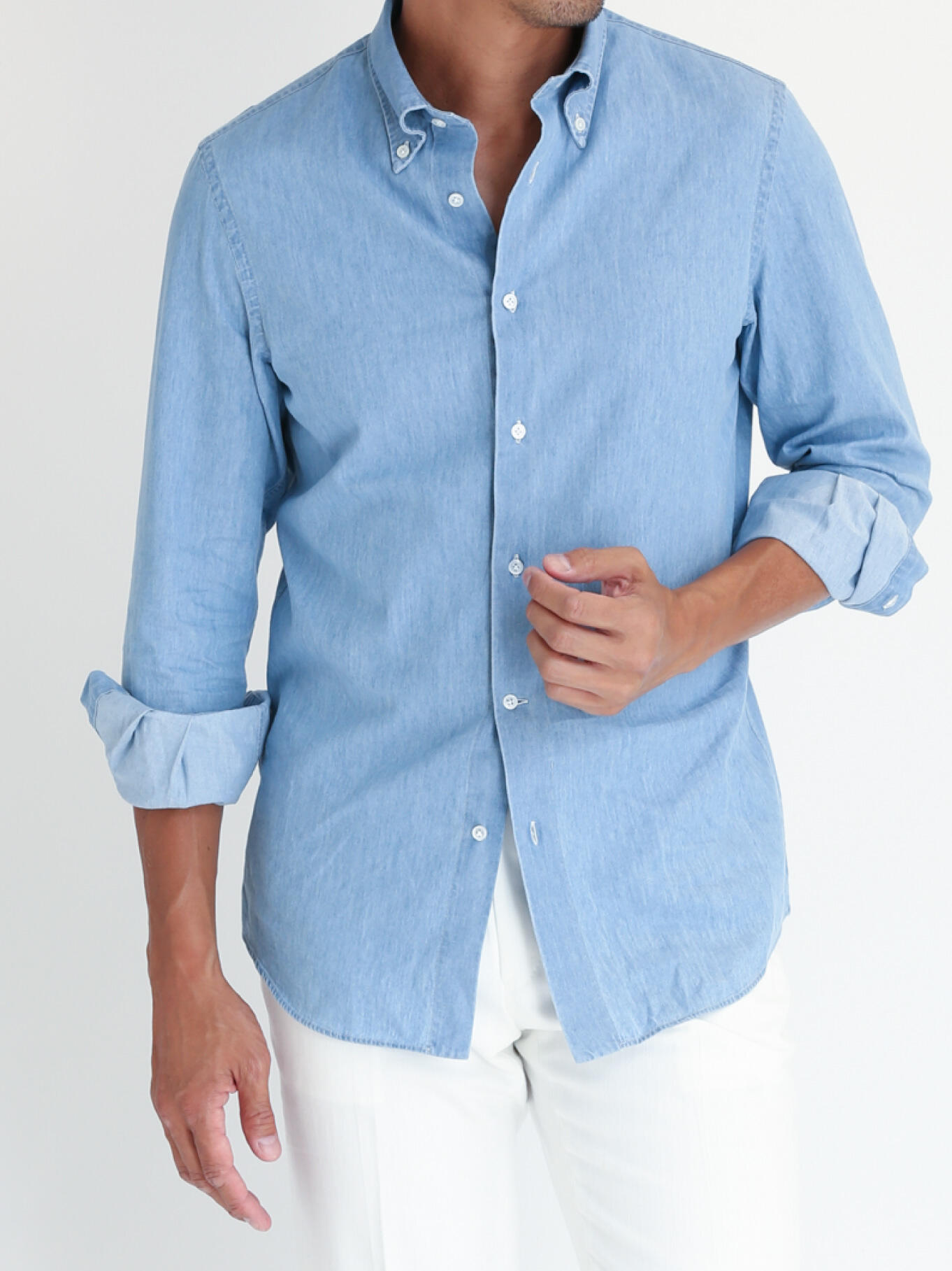 Casual Styling】シャンブレー シャツ Casual Styling】シャンブレー シャツ